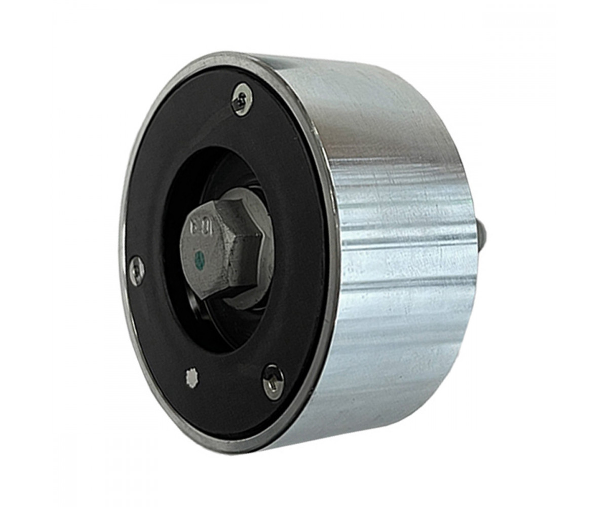 A/C idler pulley, long stud 320/08921 JCB Dieselmax, genuine