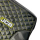 Seat cover, yellow stitching 333/H6555 JCB 3CX/4CX, aftermarket