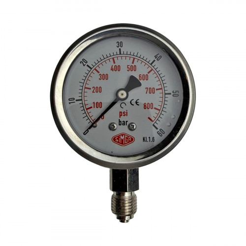 63 mm, 0-400 bar manometre, muadil